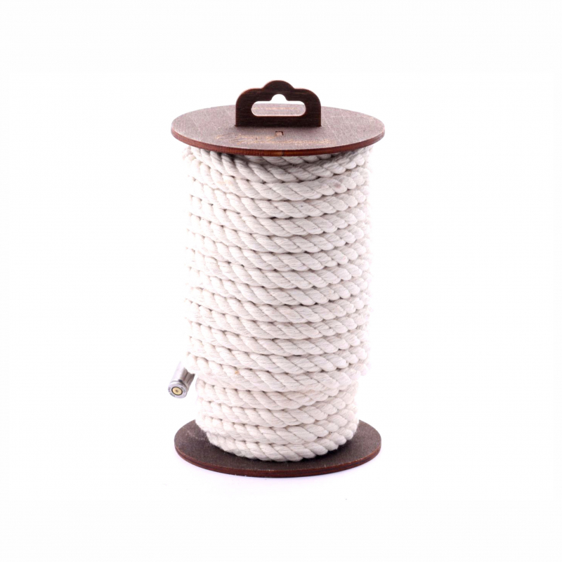Веревка для шибари "Crazy Handmade" хлопок, белая, 20м 
